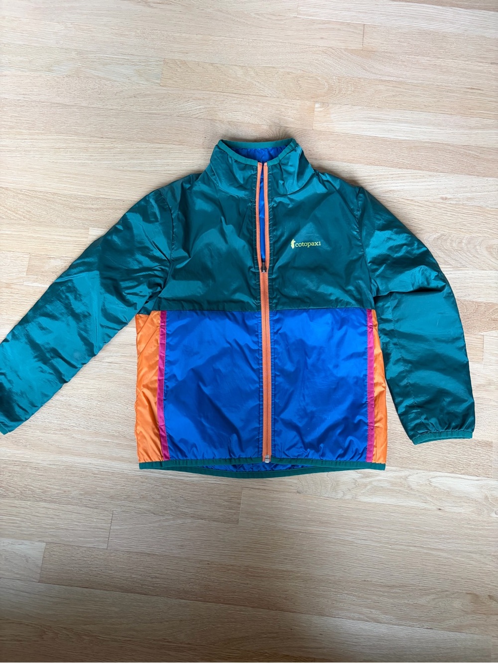 cotopaxi Teca Calido Jacket Teal, Blue & Orange Colorblock Kids